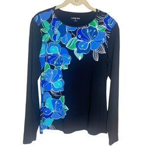 Lands’ End Long sleeve rash gaurd Sz‎ Small